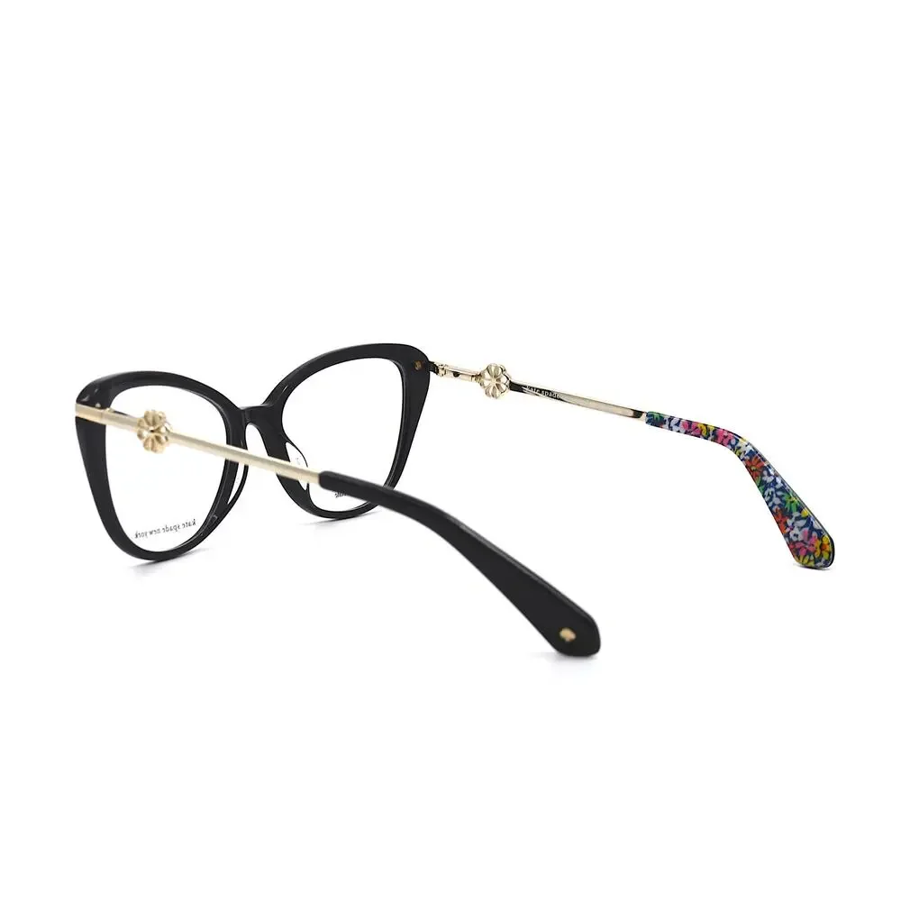 NEW KATE SPADE FLAVIA 807 BLACK GOLD AUTHENTIC EYEGLASSES FRAME
